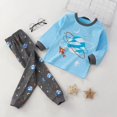 thumbnail image 1 of Pijamas de Navidad para niños y niñas de 1 a 10 años, ropa de dormir de manga larga con dibujos de dinosaurios, ropa de dormir para niños, pijamas de algodón para Otoño e Invierno, 1 of 4