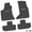 Black w/ Lime Insert, variant on Flextread Floor Mats for 17-24 Dodge Challenger AWD - Mopar Licensed Factory Fit - Black w/ Orange GT Insert - Custom Vintage - 100% Made in USA