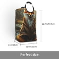 thumbnail image 3 of KLL Streamside Meditating Fox Laundry Hamper,Large Canvas Fabric Lightweight Storage Basket Toy Organizer Dirty Clothes Collapsible Waterproof, 3 of 6