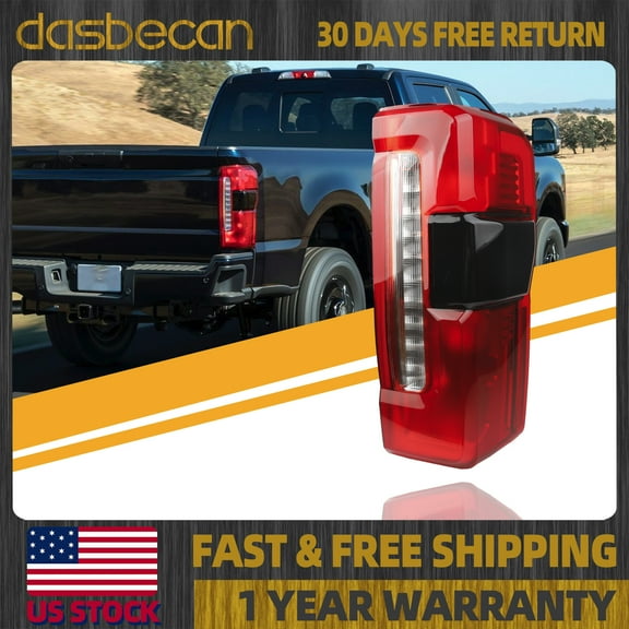 Dasbecan Right Halogen Tail Light W/ Blind Spot For Ford F-250 F350 Super Duty 2023-2024 FO2801294 PC3Z13404B