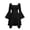 Black, variant on BRGZLK Renaissance Costume Bell Sleeve Dress Women Vintage Square Neck Off Shoulder Asymmetrical Hem Corset Dress Goth Halloween Medieval Party Dress for Witch Cosplay Navy XL