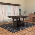 thumbnail image 5 of Benjara Faux Marble Top Counter Height Table With Bottom Compartment- Brown, 5 of 8