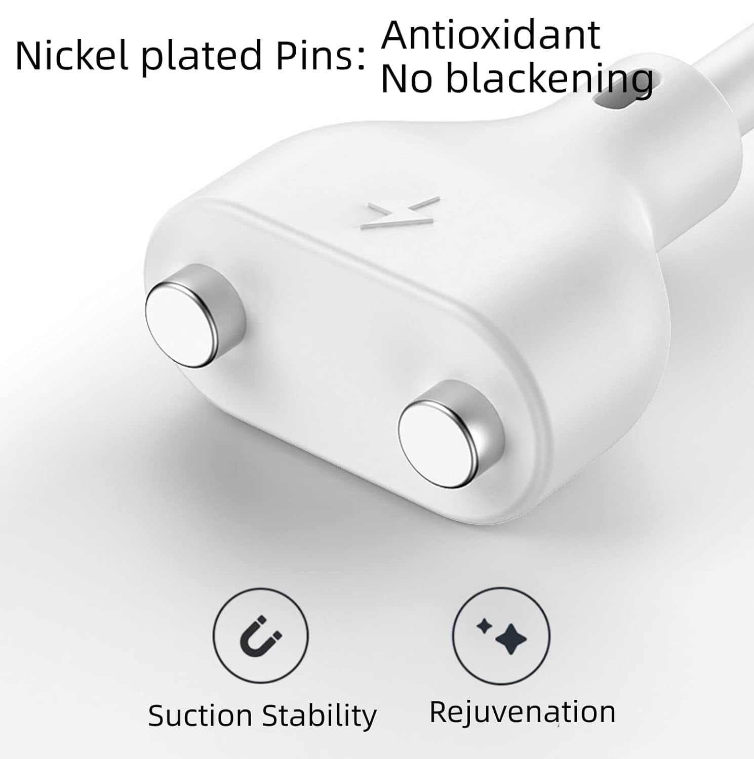 2PCS Magnetic USB DC Charger Cable Replacement Charging Cord, 31.4Inch Long- 6mm/0.24'' Or 10MM/0.39'', for Toys/Vibrators/Facial Fleanser/Electric Toothbrush/Flashlight/Juicer