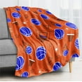 thumbnail image 2 of Kainsy Basketball Blanket Basketball Gift for Boys Girls, Flannel Soft Warm Plush Sport Lakers Throw Blanket for Kids Teen Basketball Lovers All Season Couch Sofa Bed Living Room Home Decor(40"x50"), 2 of 7