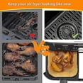 thumbnail image 4 of 100pcs Air Fryer Liners Non Stick Paper Trays Parchment Steamer Mat For Ninja, 4 of 5