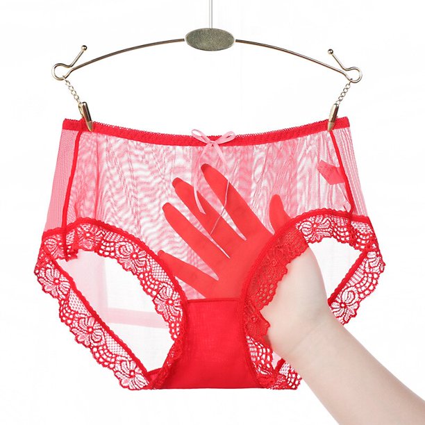 Bragas BZEL completamente transparentes para mujer, bragas sexis con perspectiva para mujer, bragas transpirables de encaje de malla de secado rápido, ropa interior para mujer Tan Jianjun unisex