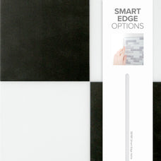 Smart Tiles Peel and Stick Backsplash, 5 Adhesive Tiles, Damier , 7.75"x7.75"