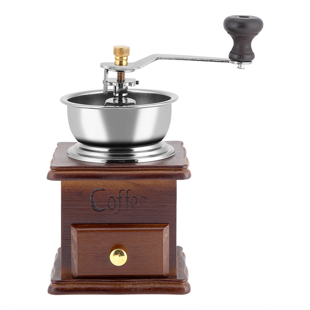 Mgaxyff Manual Coffee Grinder,Vintage Wooden Manual Coffee Grinder with