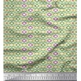 thumbnail image 1 of Soimoi Green Rayon Fabric Diamond Geometric Decor Fabric Printed Yard 42 Inch Wide, 1 of 3