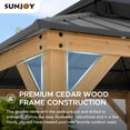 thumbnail image 4 of Sunjoy 11 ft. x 11 ft. Black 2-Tier Wooden Frame Hardtop Gazebo with Ceiling Hook, 4 of 10
