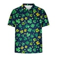 thumbnail image 5 of guisaled St Patricks Day Shirts Mens Short Sleeve Golf Shirt Button Henley Collared T Shirt Clover Graphic Casual Dressy Work Blouses, 5 of 6