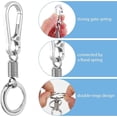 thumbnail image 4 of Spring Keychain Clip Key Ring, 2PCS Metal Keychain Carabiner Clip Keyring Keychain with 2 Key Rings Retractable Key Ring Chain, 4 of 7