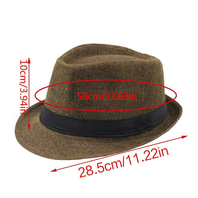 URTERYSER Short Brim Hats Mens Vintage Hat with Black Bands 8