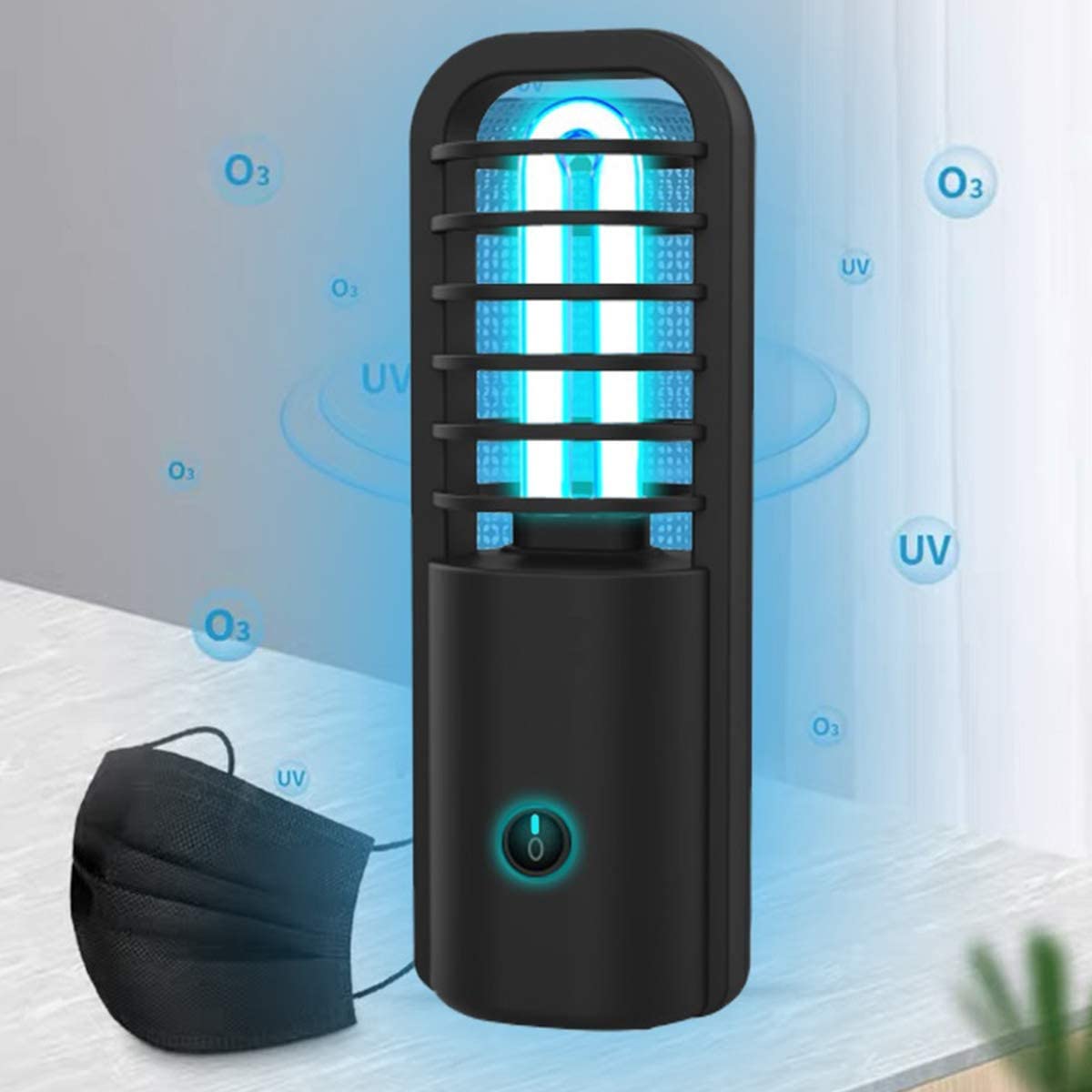 UV Light Sanitizer Portable UV Lights Sterilizer Cleaner Ultraviolet Germicidal Lamp for Hotel Household Wardrobe Toilet Car Pet Area - image 3 of 5