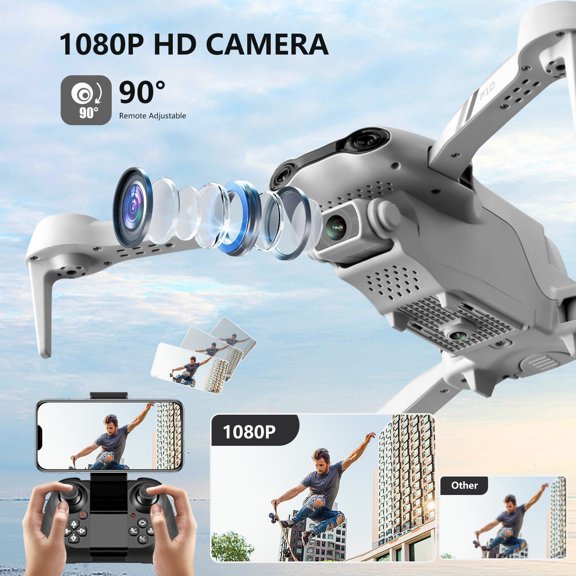 4DRC F10-1080P Wifi FPV Drone with 1080P HD Camera, Headless Mode/3D Flips, RC Quadcopter for Beginners Silver white