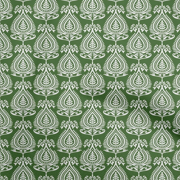 oneOone Cotton Poplin Green Fabric Asian Block Fabric For Sewing Printed Craft Fabric By The Yard 42 Inch Wide