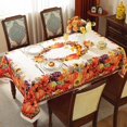 thumbnail image 2 of Fall Thanksgiving Tablecloth 60x120 Inches Rectangular, Pumpkin Harvest Water Resistant Non Slip Table Cloths, Vintage Fabric Table Cover for Autumn Dinner Banquet Party, 2 of 7