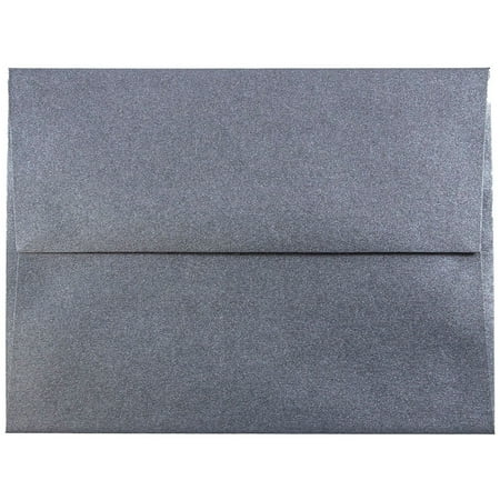 UPC: 0707152635806 | JAM Paper & Envelope A2 Envelopes  4 3/8 x 5 3/4  Black Metallic  50/Pack