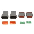 thumbnail image 4 of 2 Kit 12 Pin Way Conector De La Serie DT Receptáculo Gris IP67 Resistente Al Agua Resistente Continuo DT06-12S / DT04-12P W / Wedge Lock W12S W12P (2K Soledad Conector DT de 12 pines, 4 of 9