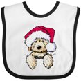 thumbnail image 3 of Inktastic Kiniart Christmas Goldendoodle Boys or Girls Baby Bib, 3 of 4