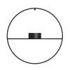 Organizador Decoración de candelero redondo geométrico de metal (candelabro corto negro 18,5 cm) Ehuebsd Libre de BPA