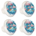 thumbnail image 2 of 4 Pcs Round White Knobs for Kitchen Cabinet Cupboard Dresser Bookcase Clouds Drawer Pulls Handles Home Decor, 2 of 8