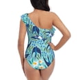 thumbnail image 5 of Gaeub Flying Swallows Women's One Shoulder Ruffle Tummy Control Swimwear for Swimming Surfing Beach Party - XX-Large, 5 of 8