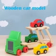 thumbnail image 6 of Gifts for Kids! Fwttom Toy Cars, Wooden Transportation Toys Children's Educational Toys Wooden Trailer Airplane Model, 6 of 7