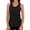 Black, variant on Women's Summer Solid Crew Neck Pullover Cami Top Pleated Sleeveless Casual Loose Fit Fashion Blouse Light Blue S