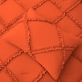 thumbnail image 6 of D.N.G. BEDDINGS 3 Piece Luxurious Diamond Ruffle Comforter Set Super Soft, All Season Pintuck 800 Thread Count, 100% Egyptian Cotton, Oversized Super King Size Orange Color, 6 of 9