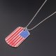 thumbnail image 2 of Collar con la bandera estadounidense de EE. UU., colgante con placa de identificación patriota, par, 2 of 6