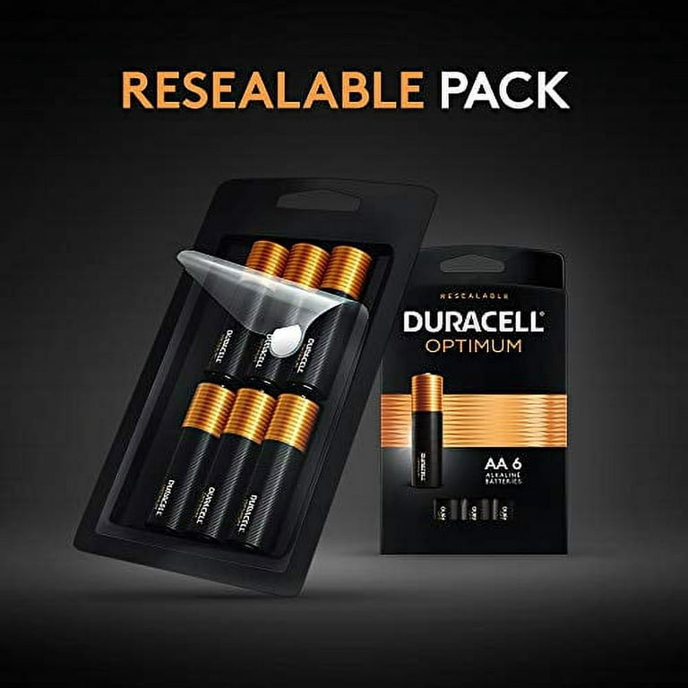 Duracell Optimum AA Batteries, 8 Count Pack, Lasting Power Double A  Battery, Alkaline AA Battery Ideal for Household and Office Devices