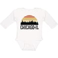 thumbnail image 3 of Inktastic Chicago Illinois Skyline Vintage Boys or Girls Long Sleeve Baby Bodysuit, 3 of 5