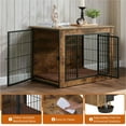 thumbnail image 5 of MAYEERTY 32" Wooden Dog Crate Furniture with Cushion, Double Doors for Small/Medium Dogs, Rustic Brown, 5 of 9