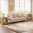 thumbnail image 3 of Square 2-Tier Farmhouse End Table with Arched Open Shelf, Narrow Side Table for Small Spaces, Living Room or Bedroom, 3 of 7