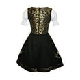 thumbnail image 2 of Edelweiss Creek 3 Piece Short German Oktoberfest Dirndl Dresses for Women - Black and Gold, 2 of 6