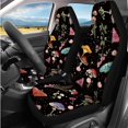 thumbnail image 2 of Yuyamidu Mushroom Car Seat Cover Set 14 PCS Auto Front Back Seat Covers Butterfly Steering Wheel Cover Seat Belt Pad Armrest Seat Box Cover Car Headrest Covers Coasters Key Ring, 2 of 7