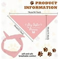 thumbnail image 2 of 1 Bandana triangular ajustable para perro de algodón rosa sin blanquear con temática "Big Sister" (promocionada a Bandanas para mascotas Big Sister), 2 of 9