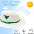 thumbnail image 4 of 58-60 cm circunferencia de la cabeza sombrilla sombrero de paja mujer retro sombrero de copa plana viajes al aire libre vacaciones sombrero para el sol MFZFUKR BST3057372-2, 4 of 5