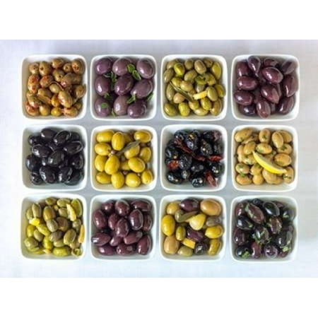 Bowl Frank - Varieties of Olives in bowls on white background Poster Print by Assaf Frank
