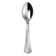 WNA WNA 620155 6 1/4 in. Reflections Design Heavyweight Plastic Spoons - Silver (600/Carton)