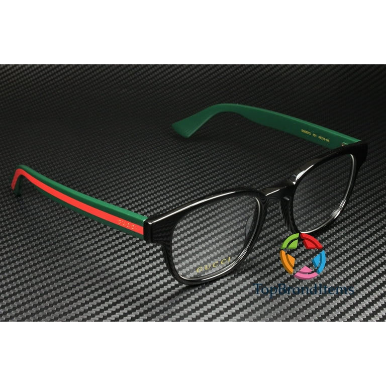GUCCI GG0927O 001 Rectangular Black Green Red Demo Lens 49 mm