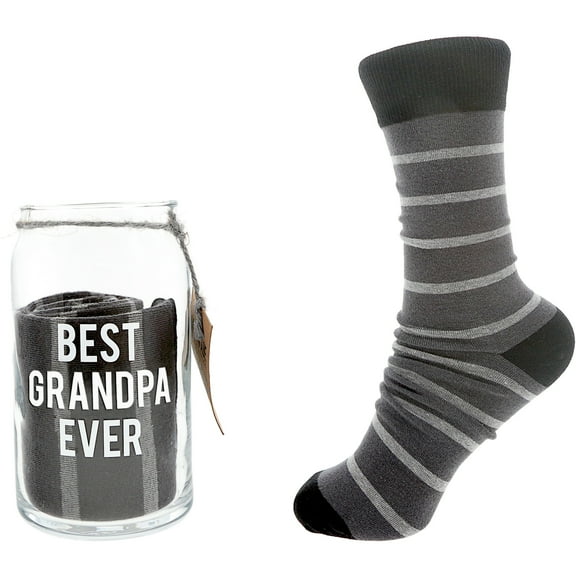 Pavilion Gift Company - Best Grandpa - 16 oz Beer Can Glass and Sock Set
