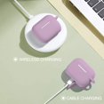 thumbnail image 3 of Airpods Pro Case - Shockproof Silicone Airpods Pro Case Protective Cover [Front Led Visible] With Carabiner Compatible With Apple Airpods Pro 2019, Lavender, 3 of 7