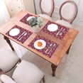 thumbnail image 6 of XMXT 6 Pcs PVC Woven Placemats, Purple Pumpkin Ghost Faces Stain Resistant Anti-Skid Place Mats for Dining Table, 12 x 18 inches, 6 of 6