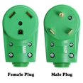 thumbnail image 4 of 30 Amp RV Male and Female Plug Set - Green Camper with Handle, Electrical Adapter Receptacle 55245 Green 30 Amp, 4 of 5