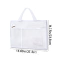 thumbnail image 3 of Large Capacity Multi Pocket Mesh File Bag with Handle, Gaqring Sturdy Zippered Document Organizer for Office, EVA Material Durable Water Resistant Portfolio Folder for Students Professionals,, 3 of 7