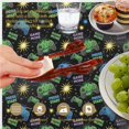 thumbnail image 6 of Game Controller Black Pattern Round Tablecloth 60"x60", Wrinkle Resistant Wipeable Table Cover for Kitchen Dining Room Picnic Patio and Party, 6 of 6