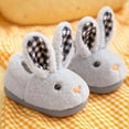thumbnail image 2 of Ketyyh-chn99 Kids Slippers Boys Girls Warm Soft Plush Memory Foam House Slippers Big Little Kids Non-Slip Winter Home Shoes for Indoor for 2.5-3 Years,Grey, 2 of 5