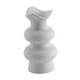 thumbnail image 2 of Jarrón de cerámica, florero sencillo, florero artístico, florero decorativo para la mesa del comedor. Blanco 16cm, 2 of 9